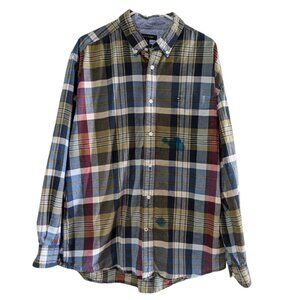 Tommy Hilfiger Men's Button Down Classic Fit Plaid XL Long Sleeve, Project Piece